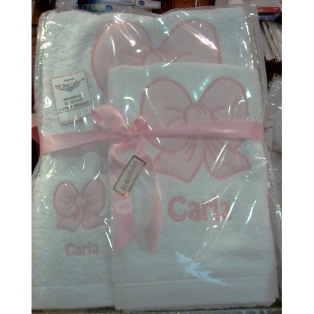 Toalla ducha lazo rojo