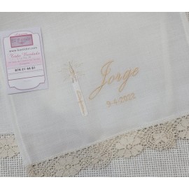 Toallita Bautizo Bolillo Ángel